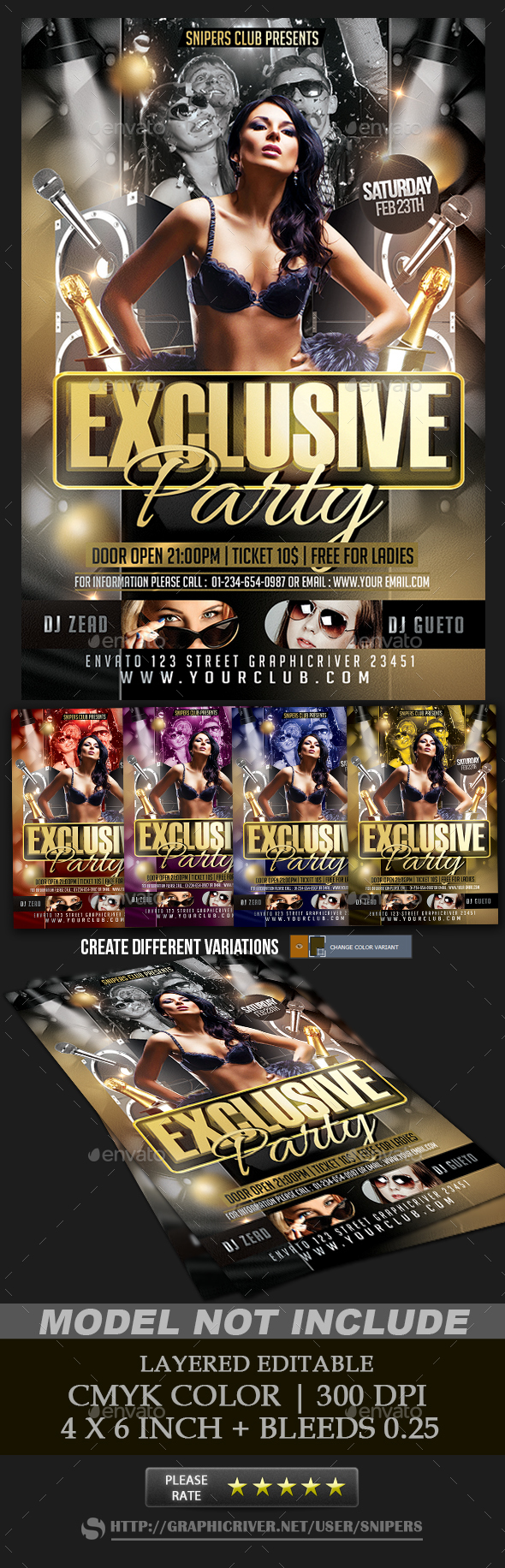Exclusive Party - Events Flyers