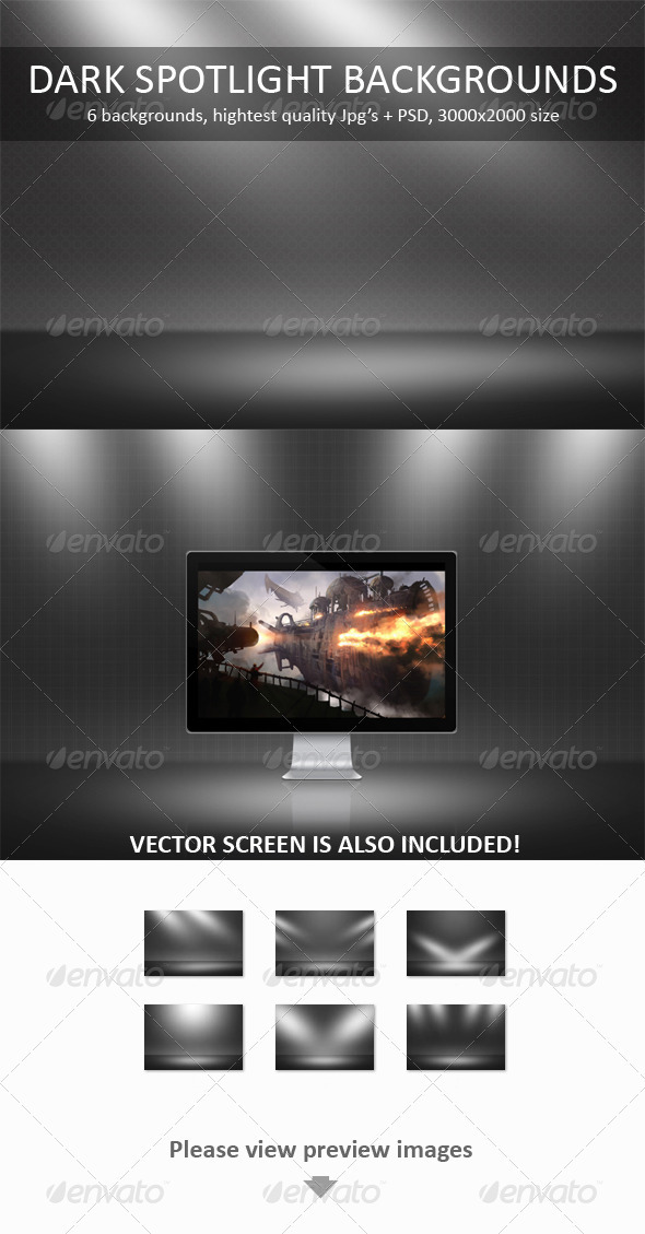 Dark Spotlight Backgrounds