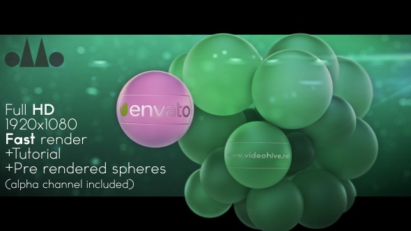 Green Pink Spheres - VideoHive 14181978