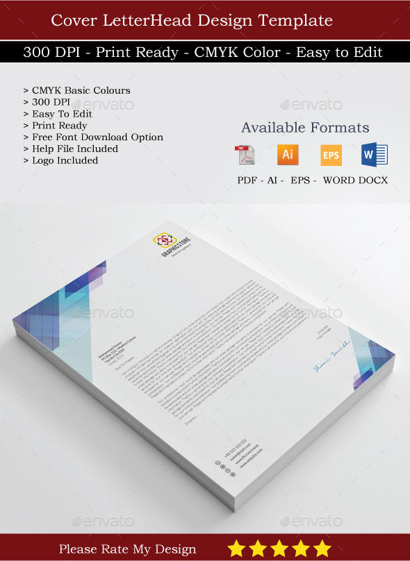 Corporate Letterhead with Word Docs - Stationery Print Templates