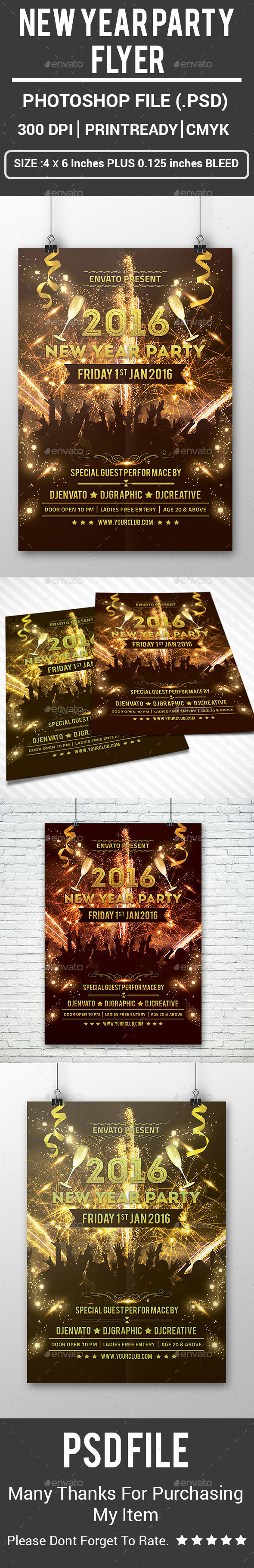 New Year Party Flyer - Events Flyers
