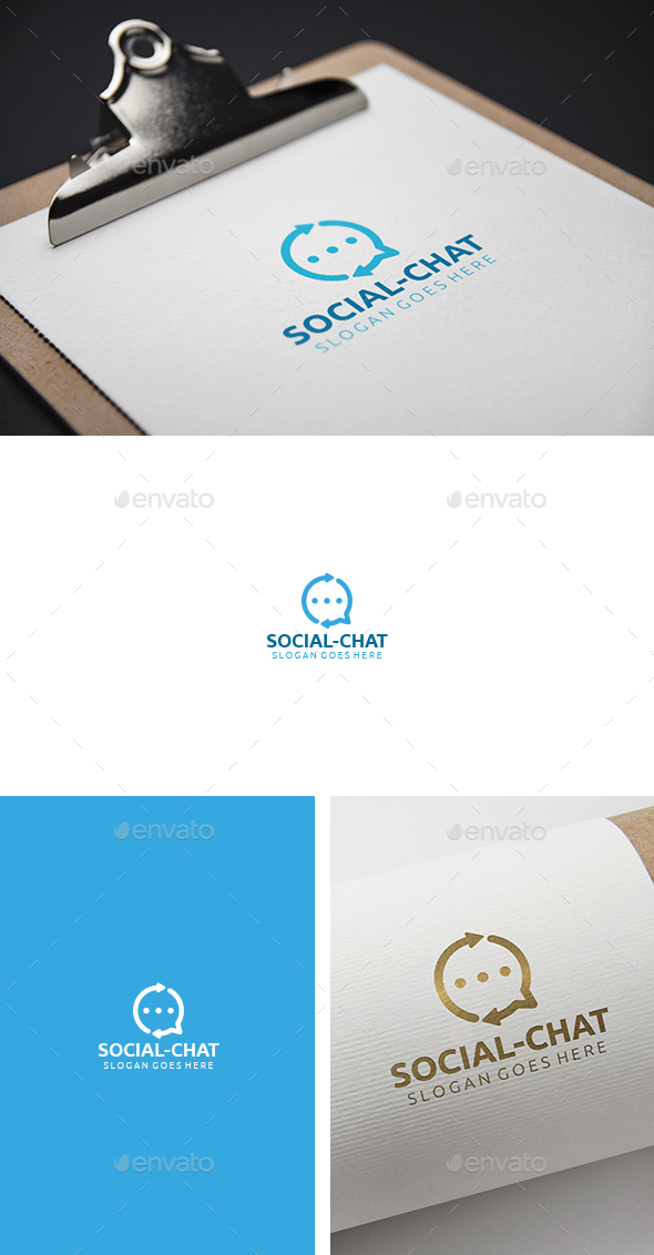 Social Chat Logo - Symbols Logo Templates