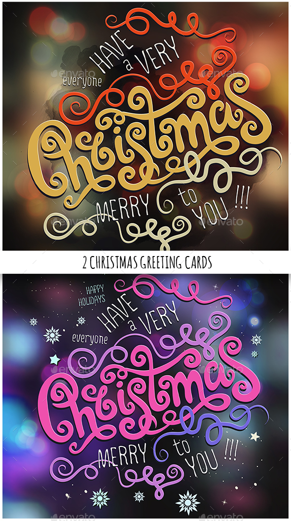 Merry Christmas Hand Lettering Set - Christmas Seasons/Holidays