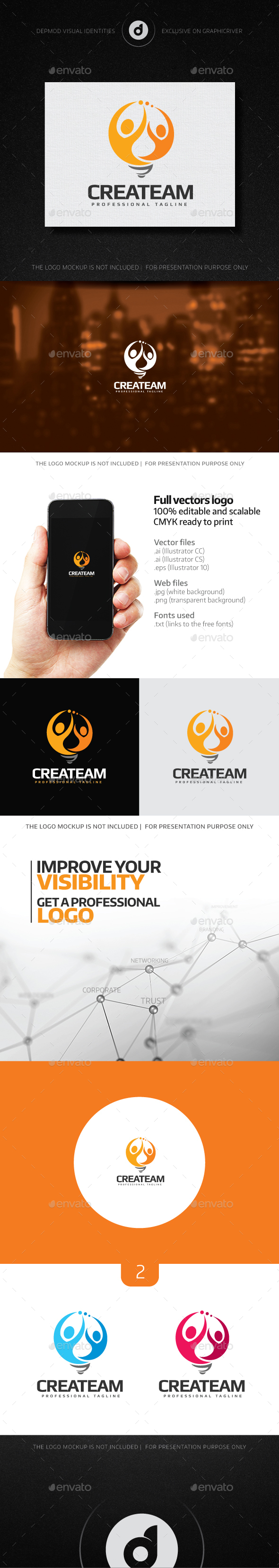 Createam Logo - Humans Logo Templates