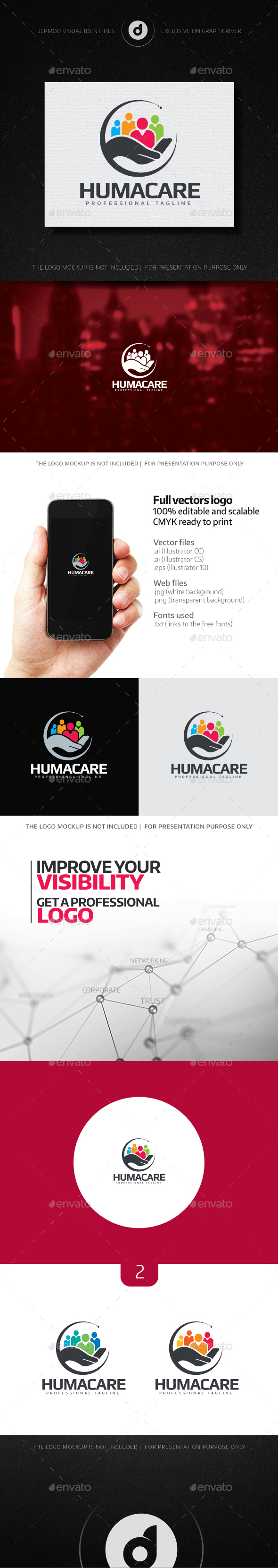 HumaCare Logo - Humans Logo Templates