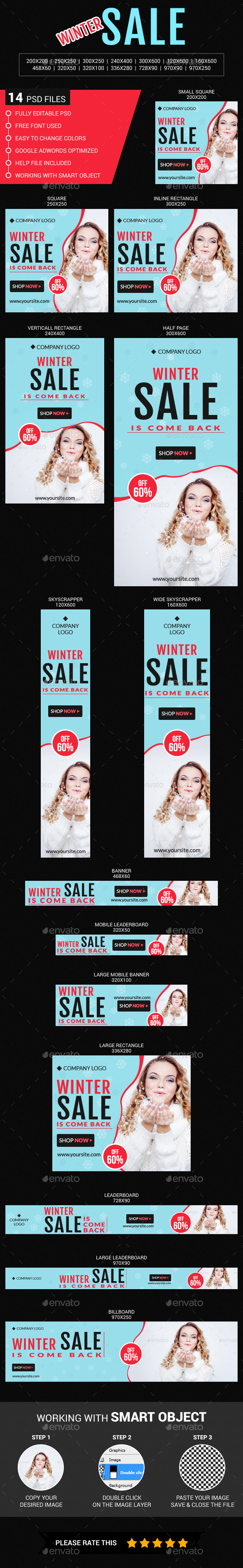 Winter Sale - Banners & Ads Web Elements