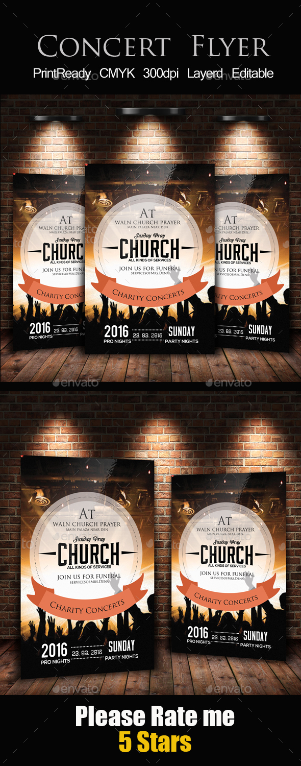 Charity Concert Flyer Template - Church Flyers