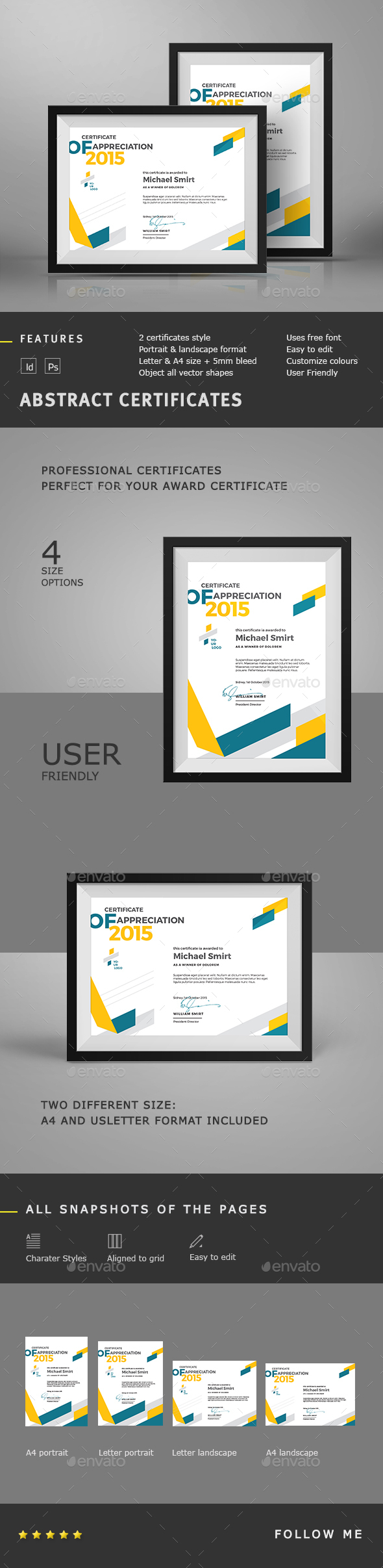 Abstract Certificates - Certificates Stationery