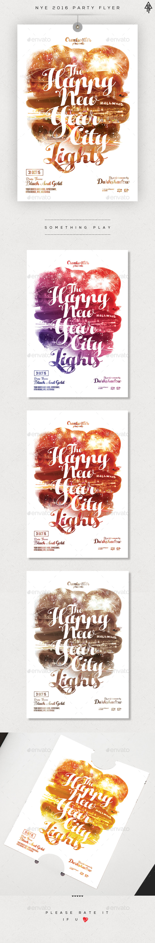 2016 New Year Party Flyer / Poster - Events Flyers