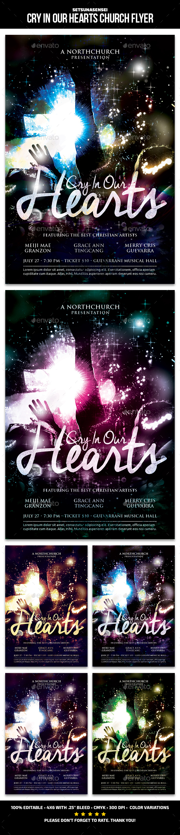Cry In Our Hearts Church Flyer - Church Flyers
