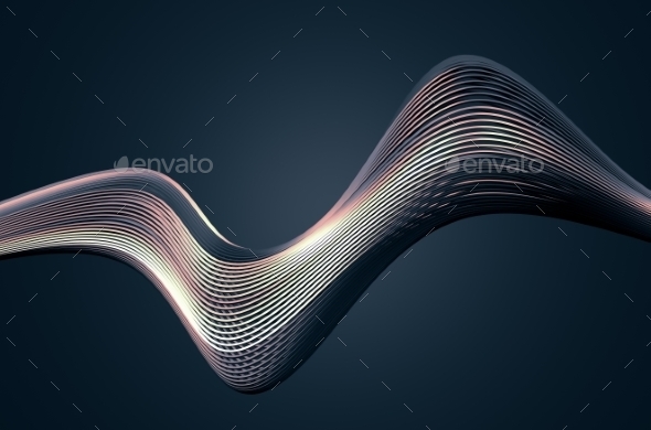 Abstract Rendering Of High Tech Metal Structure. - Tech / Futuristic Backgrounds
