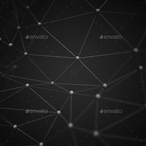 Abstract 3D Rendering Of Structure With Spheres. - Tech / Futuristic Backgrounds