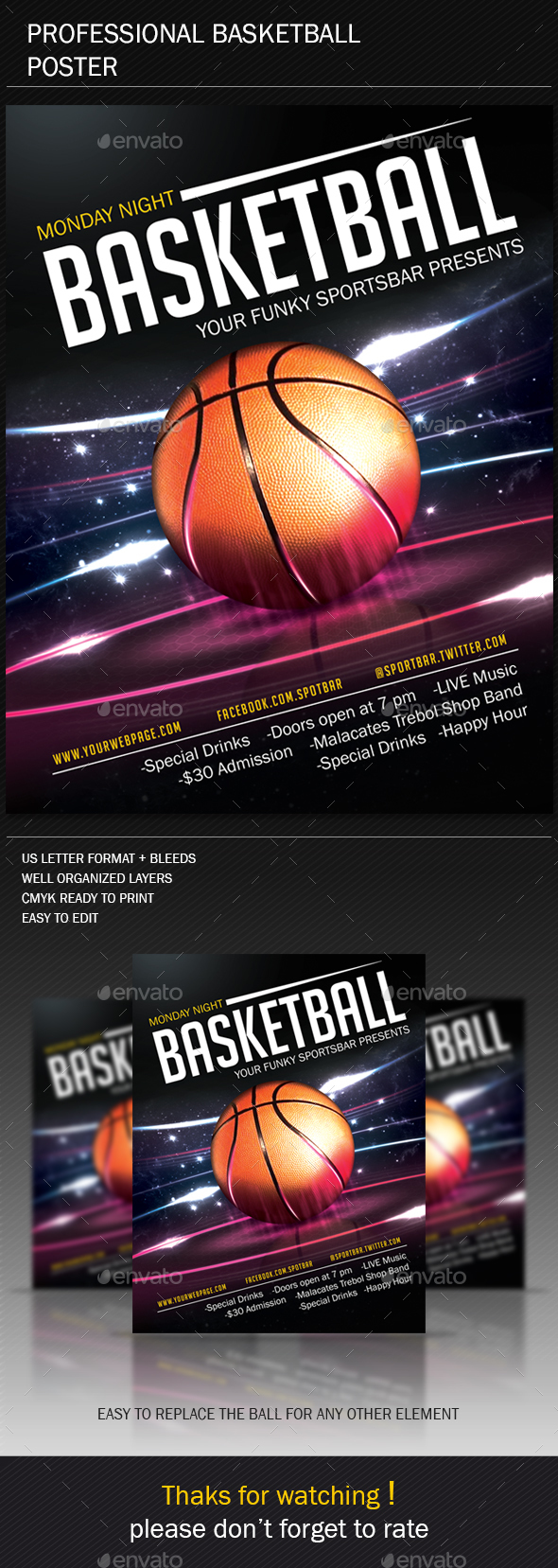 Basketball Poster - Sports Events