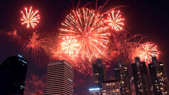 Fireworks In City by Mito507 | VideoHive