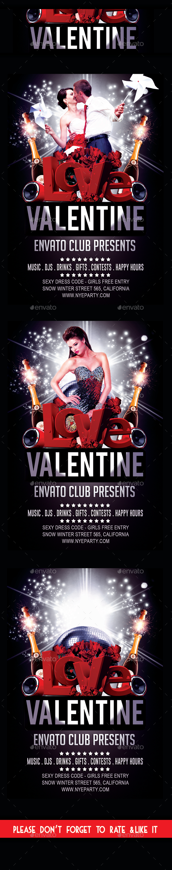 Valentine Day Party Flyer - Flyers Print Templates
