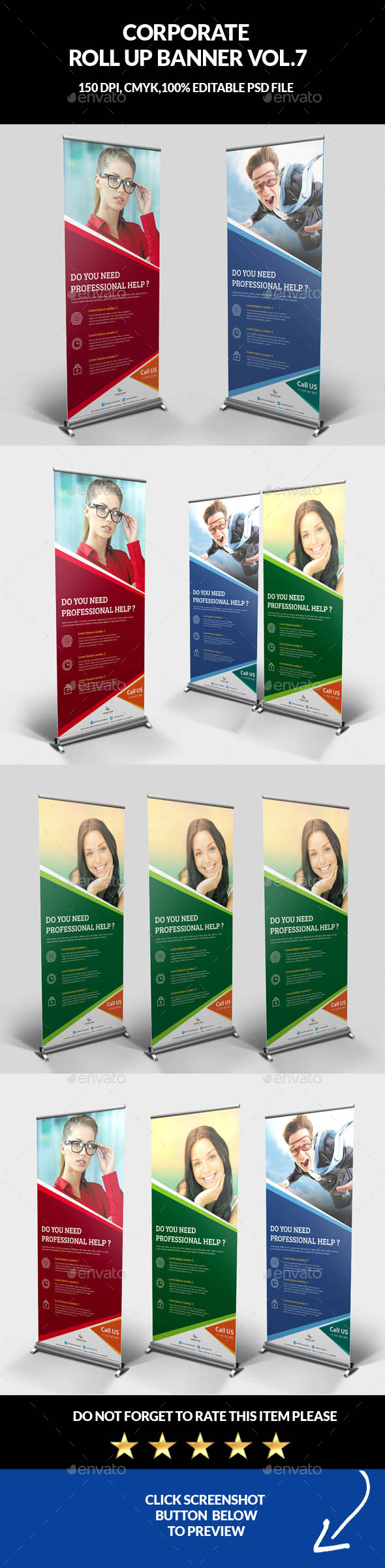 Corporate Business Roll Up Banner Vol.7 - Signage Print Templates