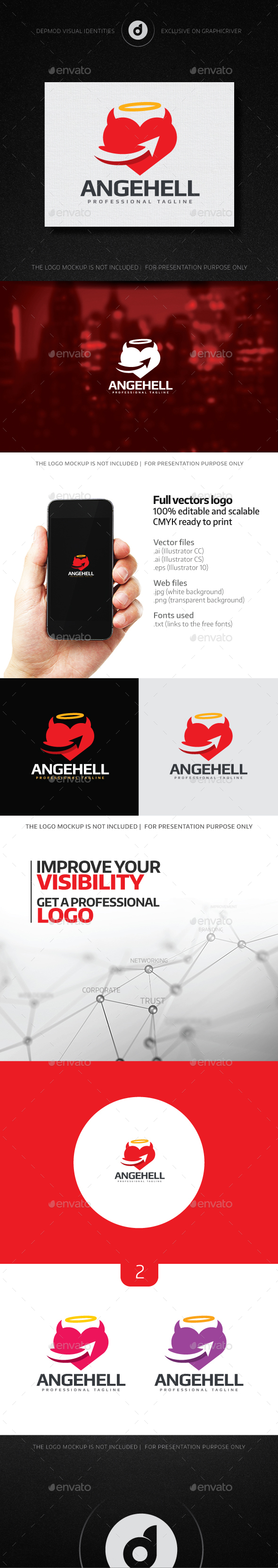 AngeHell Logo - Symbols Logo Templates