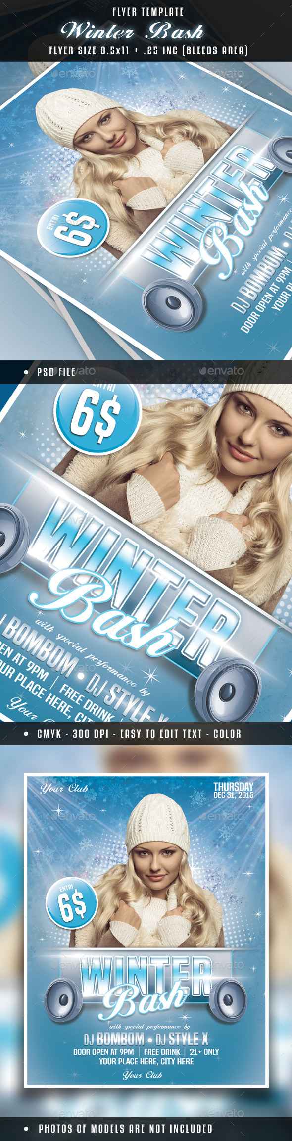 Winter Bash Flyer - Clubs & Parties Events