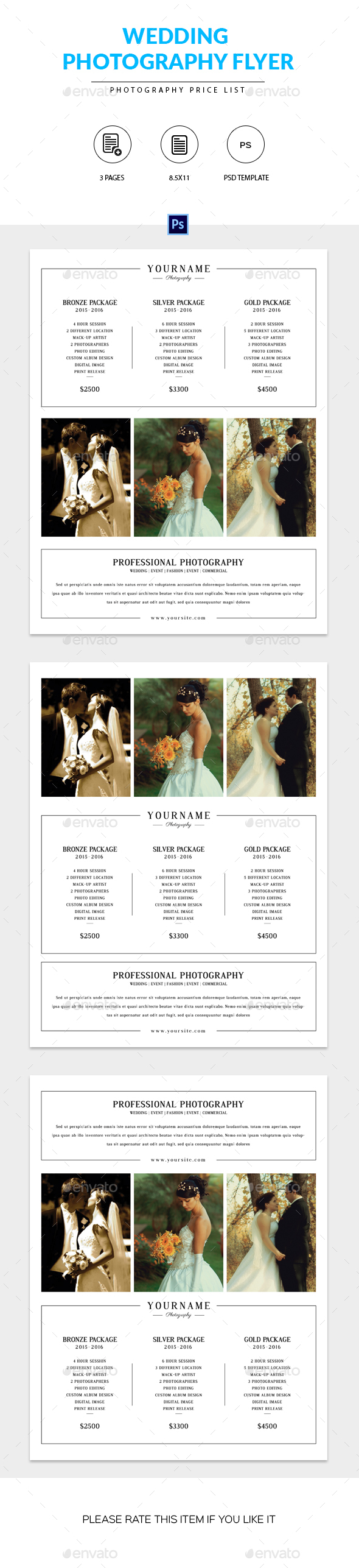 Photography Pricing Guide Marketing Flyer - Corporate Flyers