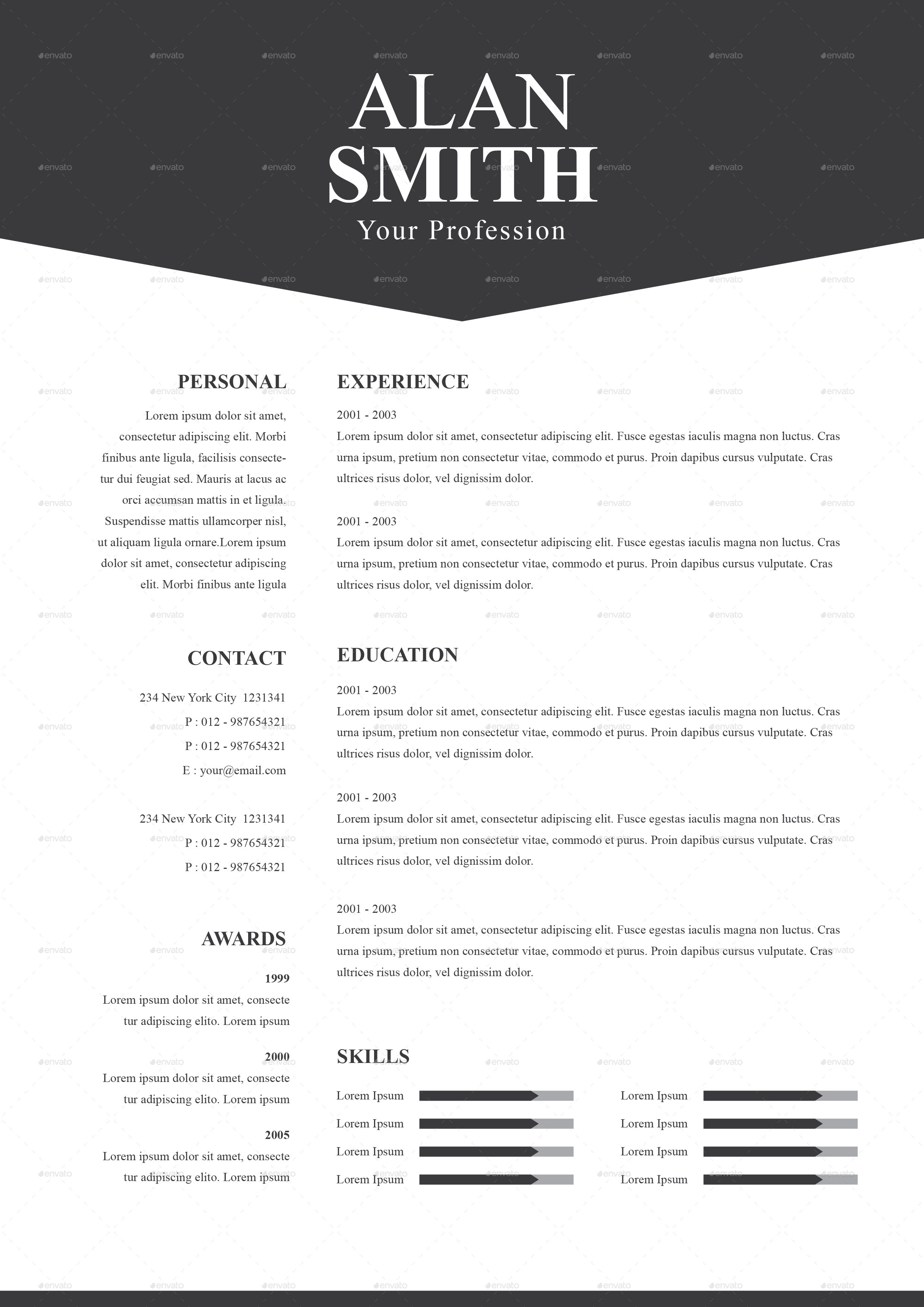 Clean Resume by tokosatsu | GraphicRiver