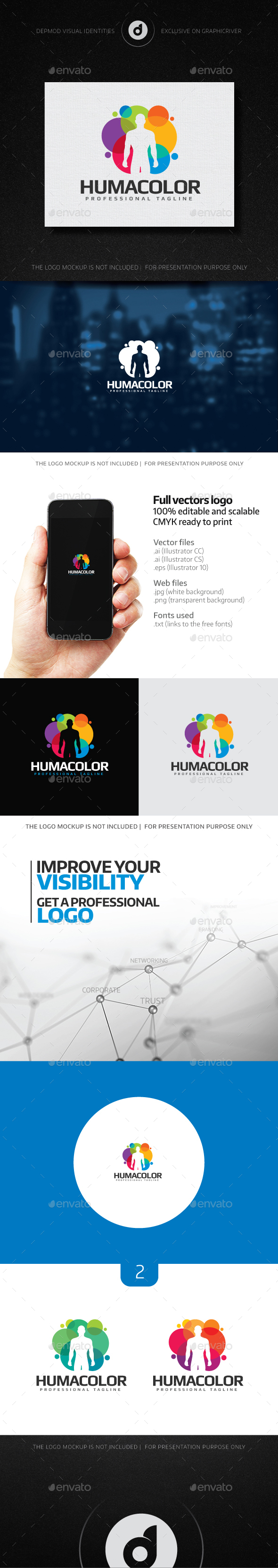 HumaColor Logo - Humans Logo Templates