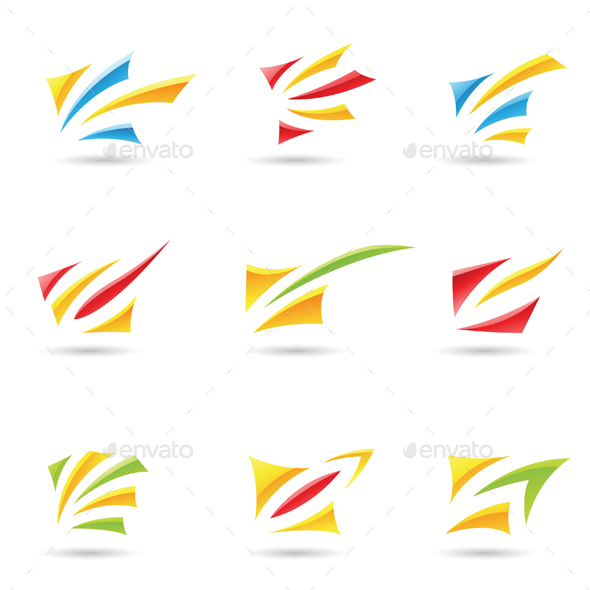 Abstract Glossy Shapes - Abstract Icons