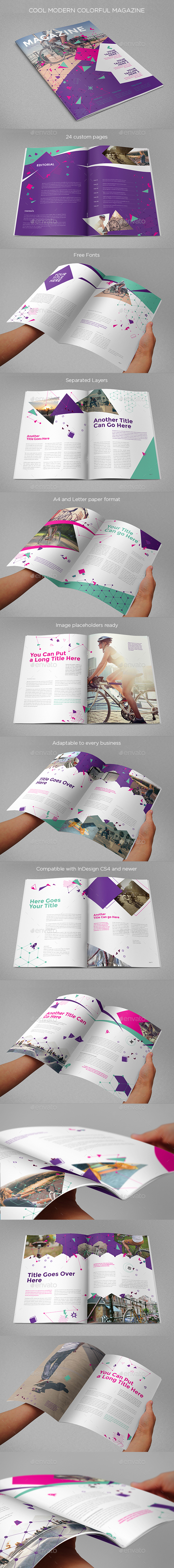 Cool Modern Colorful Magazine - Magazines Print Templates
