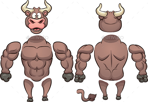 Cartoon Bull - Animals Characters