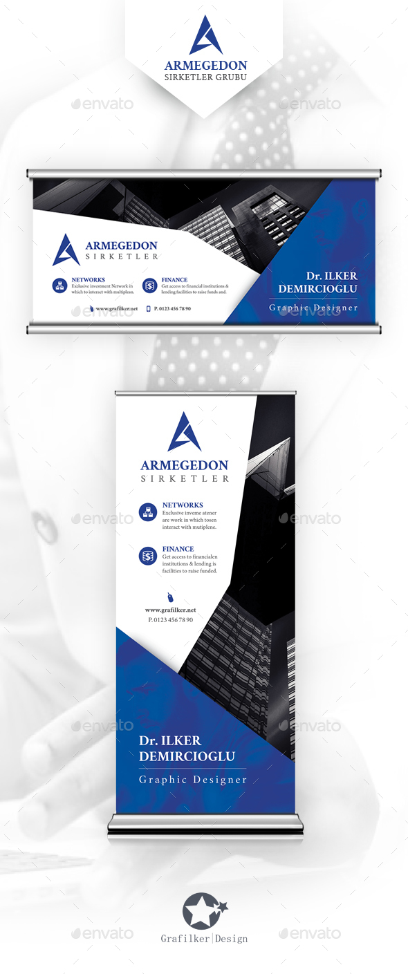 Corporate Billboard & Roll-Up Templates - Signage Print Templates