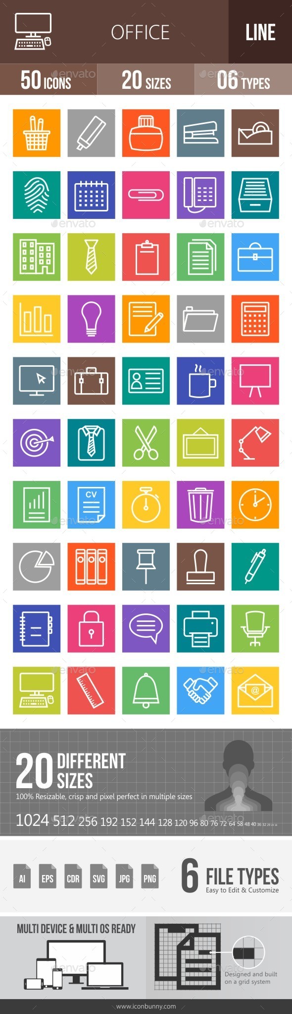 Office Line Multicolor Icons - Icons