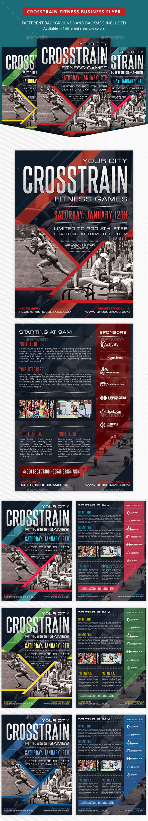Crosstrain Fitness Gym Promotion Flyer - Sports Events