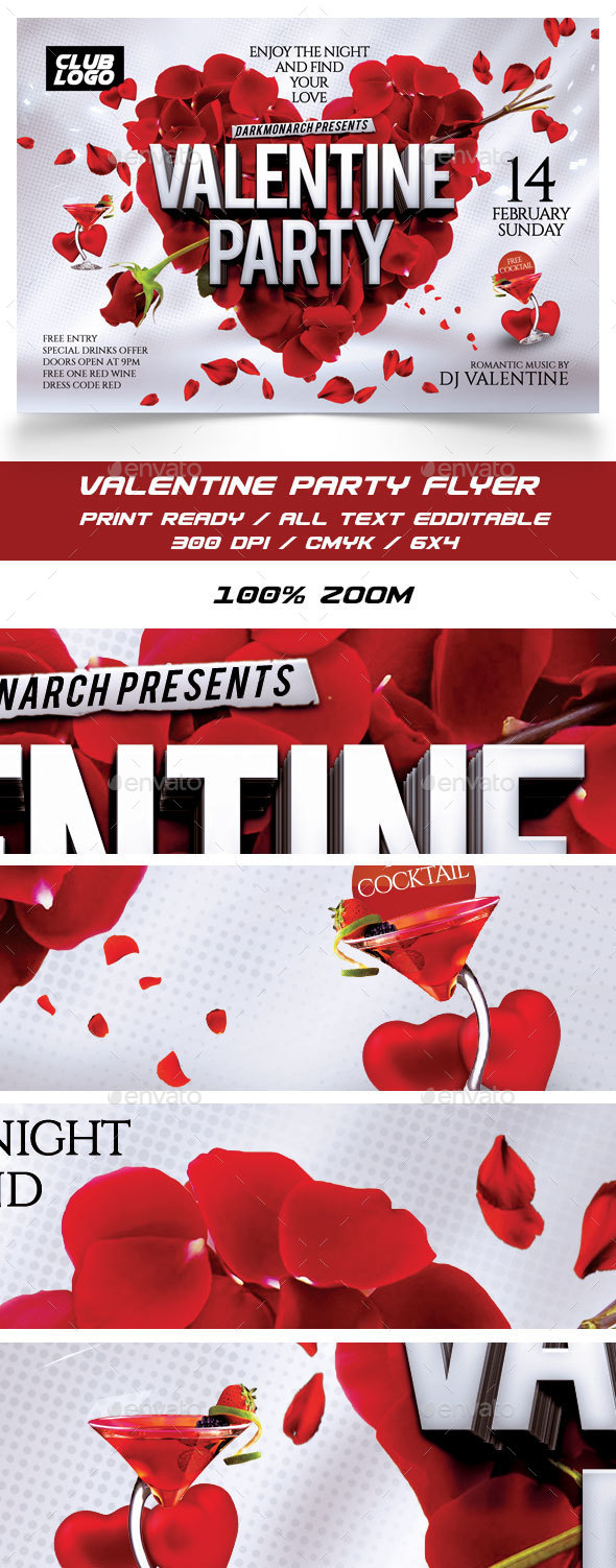 Valentine Party Flyer - Events Flyers