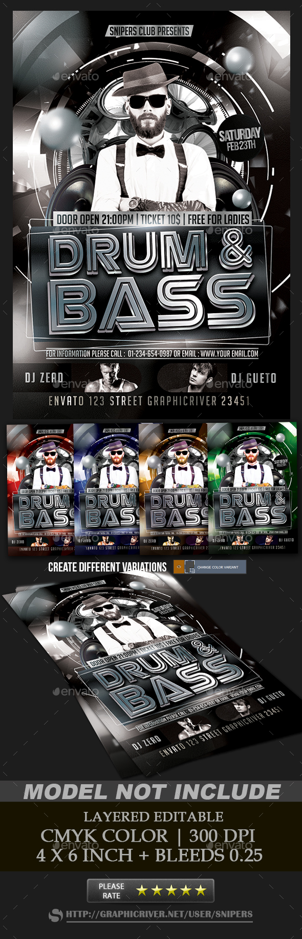 Drum & Bass Flyer - Events Flyers