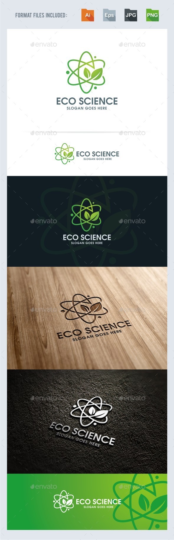 Eco Science Logo Template - Symbols Logo Templates