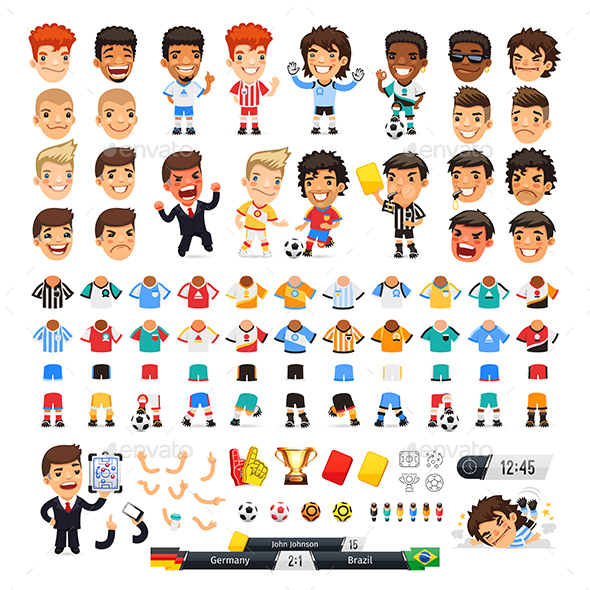 Big Set for Soccer Project - People Characters