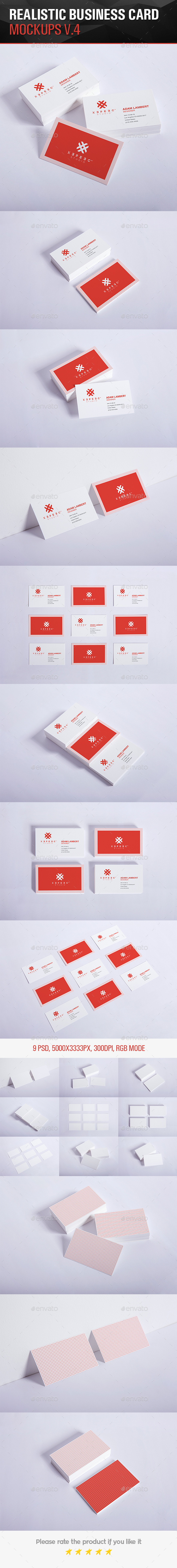 Realistic Business Card Mockups - Business Cards Print