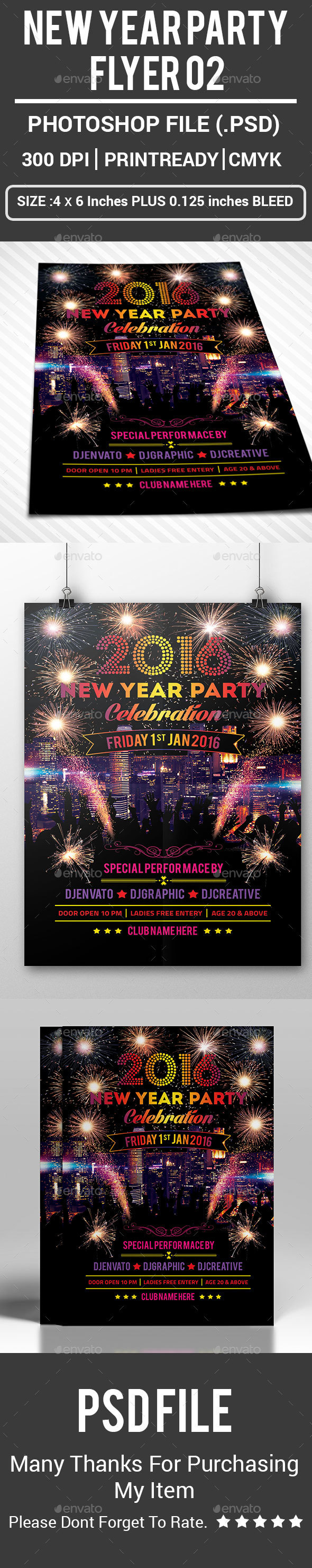 New Year Party Flyer 02 - Events Flyers