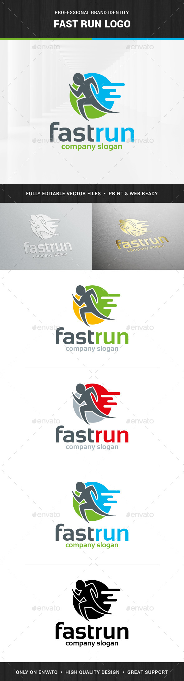 Fast Run Logo Template - Humans Logo Templates