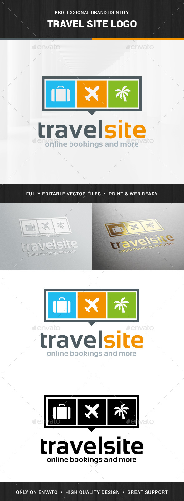 Travel Site Logo Template - Objects Logo Templates