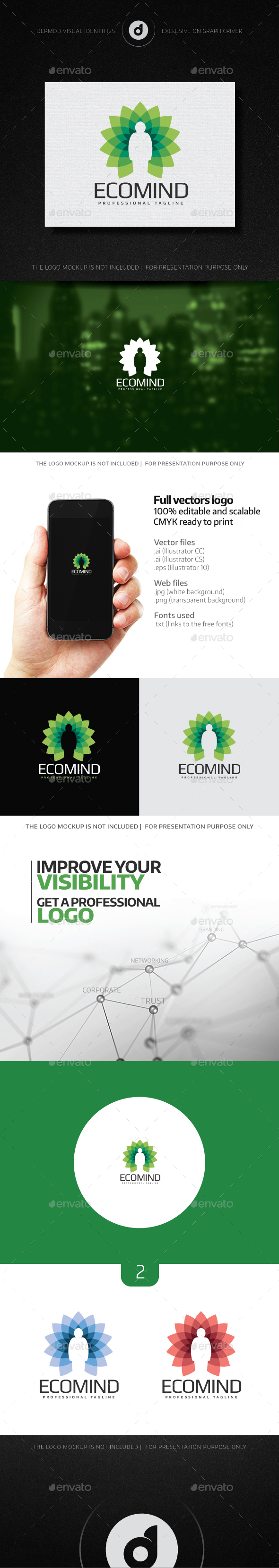 EcoMind Logo - Humans Logo Templates