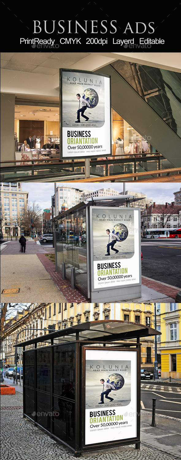 Outdoor Business Ad Template - Signage Print Templates