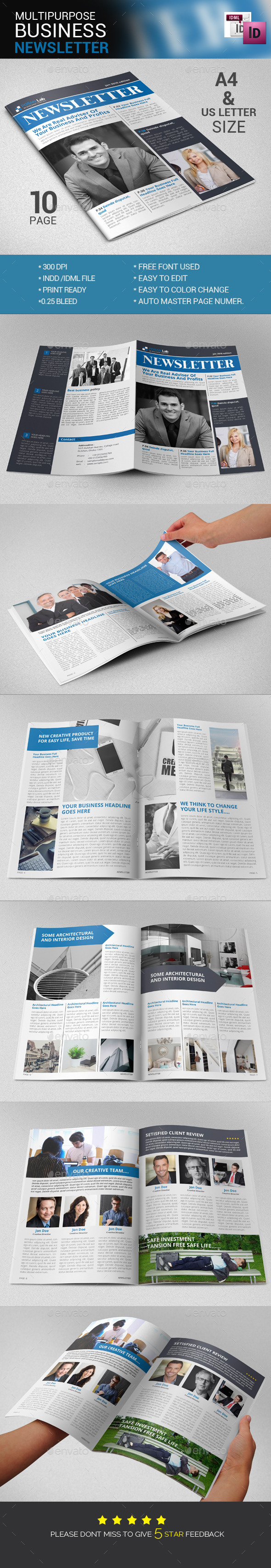 Newsletter Template - Newsletters Print Templates