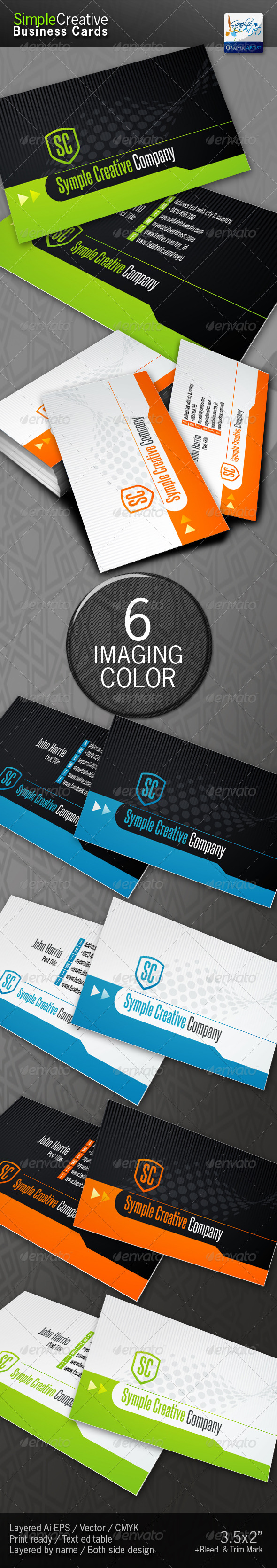 Simple Creative Business Cards - Corporate Business Cards
