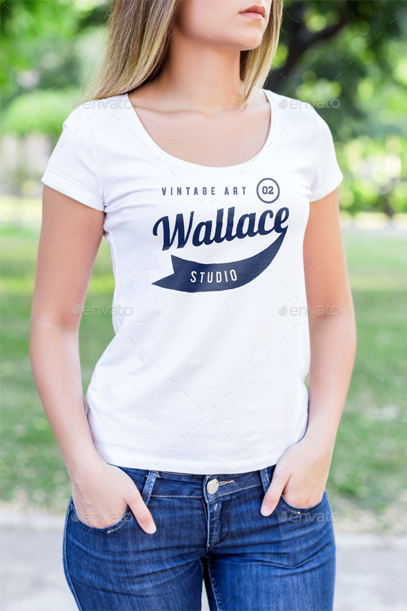 model with mockup t shirt by  Model GraphicRiver Female  Edition Mock Zeisla Shirt T Up