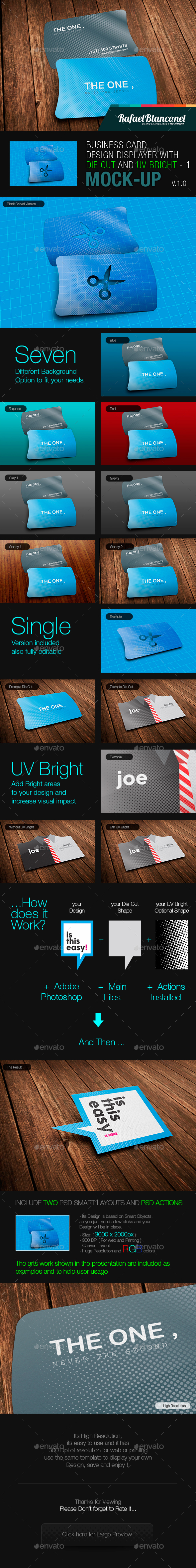 Horizontal Business Card Design Displayer with Die Cut and UV Bright - 1 - Miscellaneous Displays