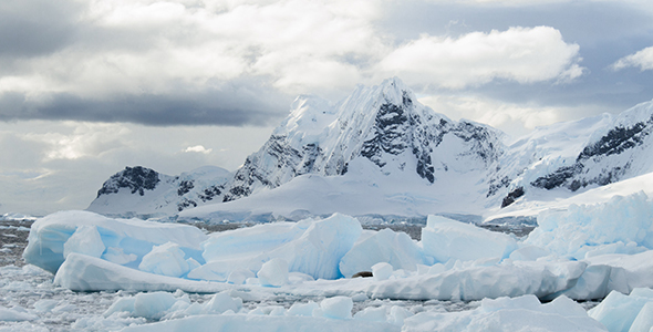 Icebergs Wash Away in Antarctica