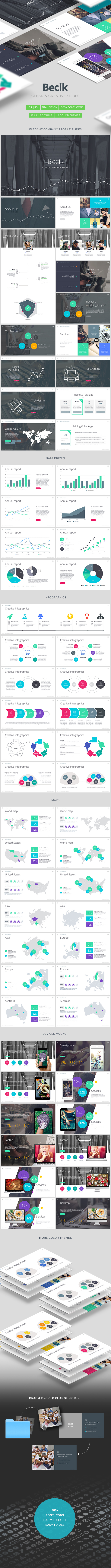 Becik - Creative Keynote Template - Keynote Templates Presentation Templates