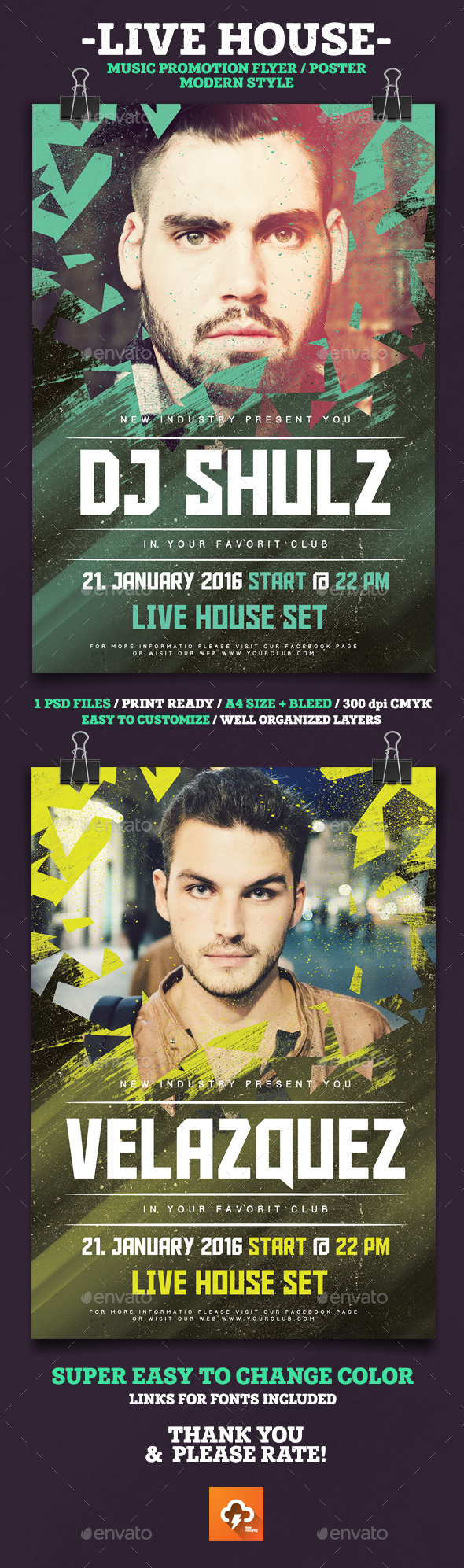 Live House Party Poster - Clubs & Parties Events