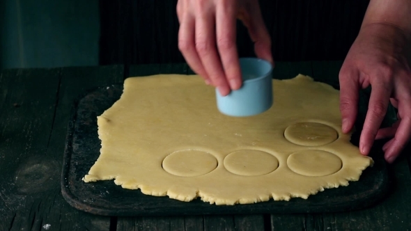 Making Shortbread Cookies By Woman's Hands