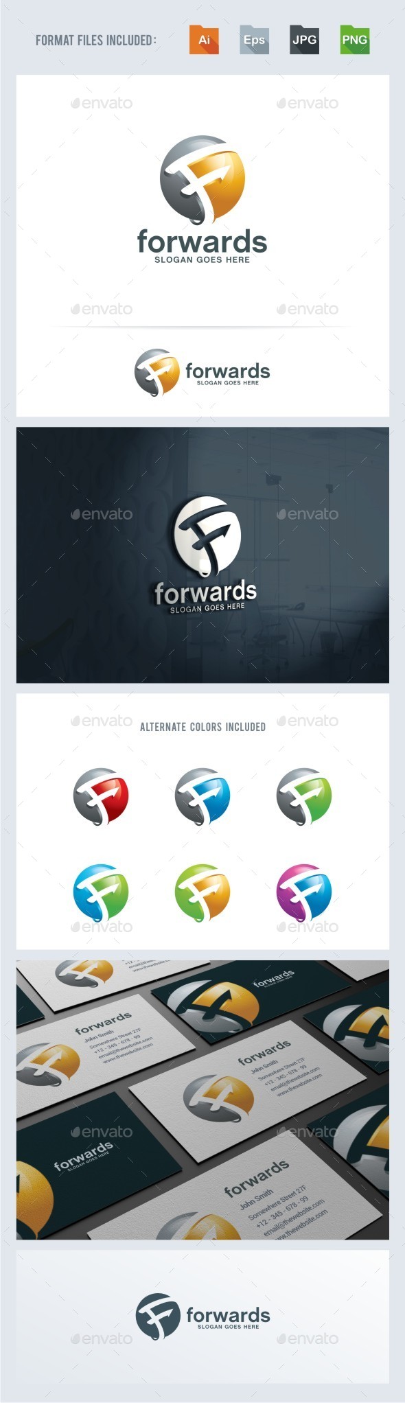 Forward - F Letter Logo Template - Letters Logo Templates